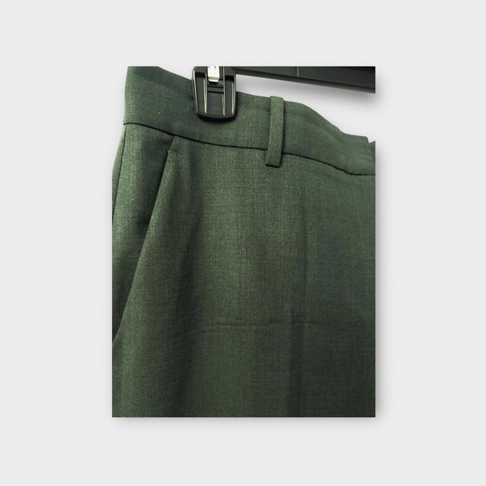 Theory Treeca 2 Cropped Wool Slim Pants – Hunter Green Melange (Size 4) - Picture 5 of 7